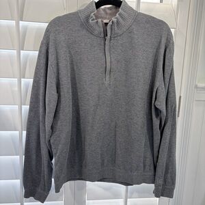 Cutter & Buck Men's Gray Quarter-Zip Pullover Sweater